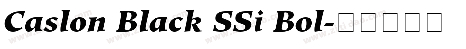 Caslon Black SSi Bol字体转换